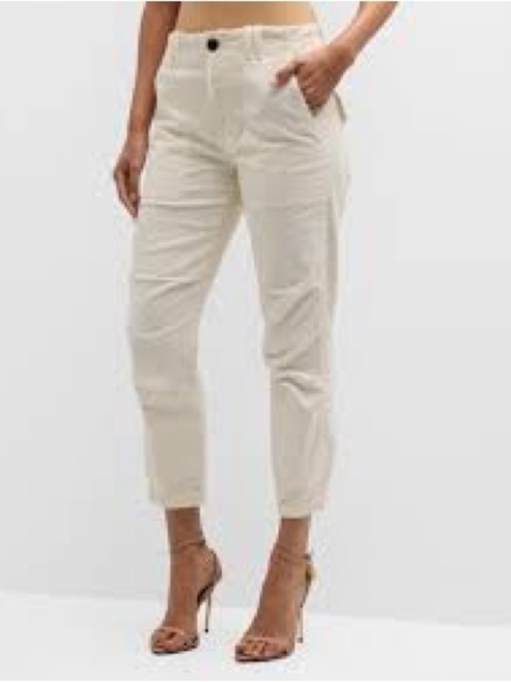 Citizens Of Humanity Cream Cropped Ankle Pants